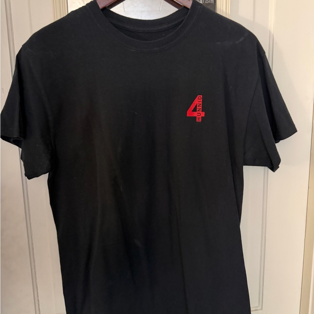 Black T-Shirt with Red Graphic